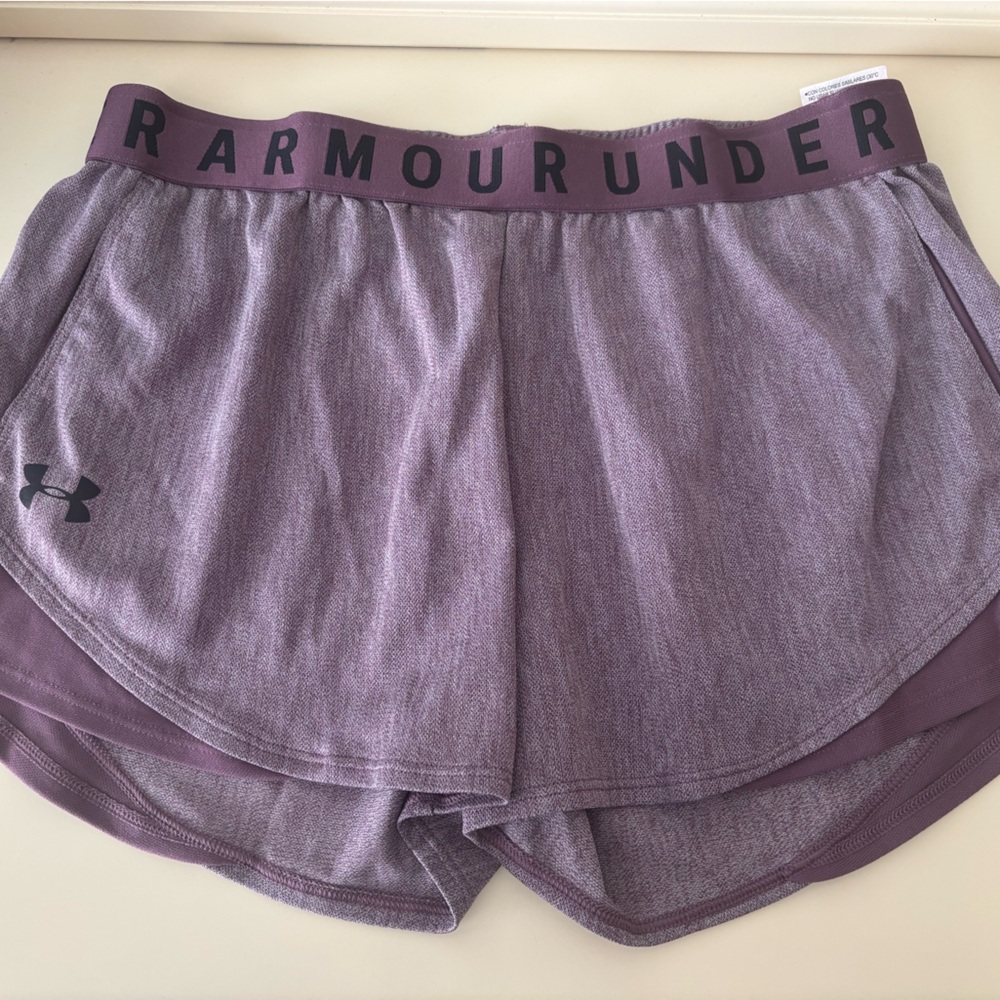 Under Armour Purple Athletic Shorts Lightweight and Relaxed Fit